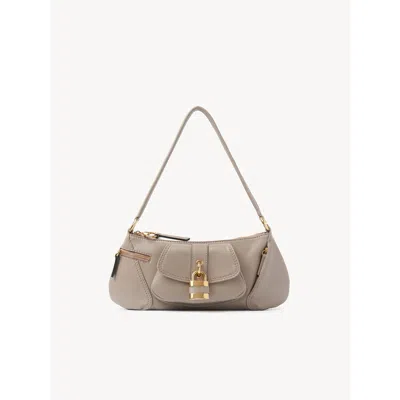 Chloé Chloe The 99 Shoulder Bag In Grained Leather In Gray