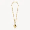 Chloé The Chain Horse Necklace Gold Size Onesize 100% Brass In Gold