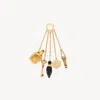 Chloé The Château Treasures Charm In Brass & Resin Gold Size Onesize 100% Brass In Multi