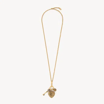 Chloé Heart-pendant Necklace In Gold