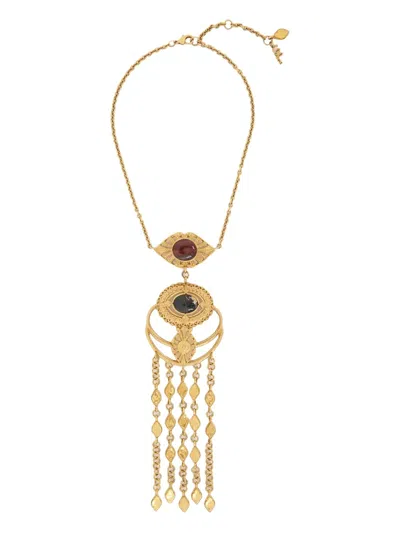 Chloé Gold-tone Jasper Necklace