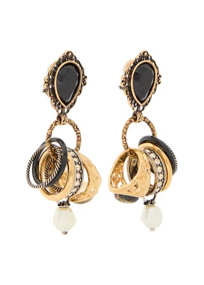 Chloé Chloe The  Antique Pearls Embellished Drop Earrings