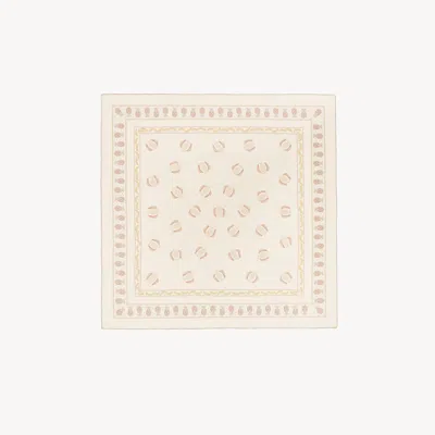 Chloé The  Bananas Square Scarf In Silk Orange Size Onesize 100% Silk In Orange