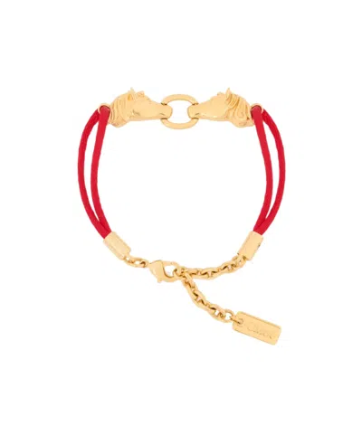Chloé The  Chain Horse Bracelet In Brown