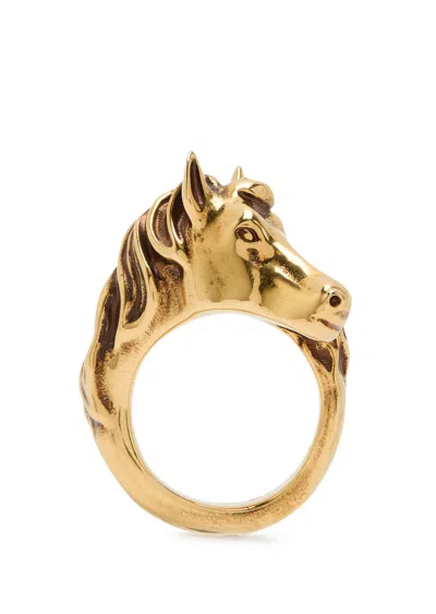 Chloé Chloe The  Chain Horse Ring In Burgundy