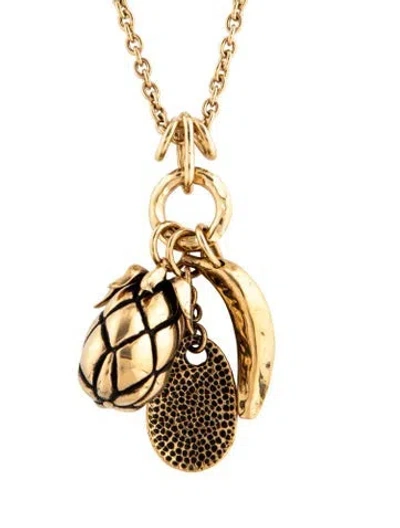 Pre-owned Chloé 'the ' Charms Necklace, 34" In Multicolor