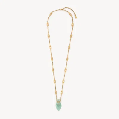CHLOÉ THE CHLOÉ ELIXIR PENDANT NECKLACE GREEN SIZE ONESIZE 100% BRASS