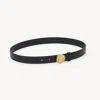 Chloé Horse-motif Medal Leather Belt In Black