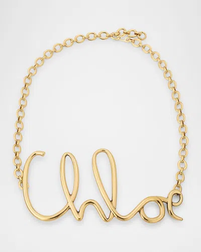 Chloé The Chloe Iconic Chain Belt In Vintage Gold