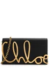 Chloé Chloe The  Iconic Logo Leather Cross-body Bag In Black