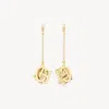 Chloé Chain And Charm Dangling Letters Earrings In Gold