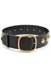 Chloé Chloe The  Midnight Stud-embellished Leather Belt In Black