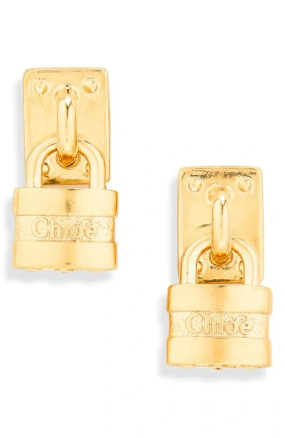 Chloé The  Mini Paddington Drop Earrings In Gold