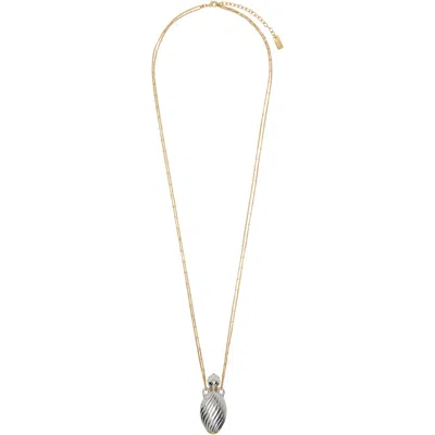 Chloé 'the  Mirror Pendant' Necklace In 9dx Gold - Silver