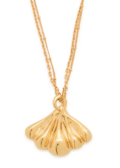 Chloé Chloe The  Mirror Shell Pendant Necklace In Gold