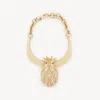 Chloé Pineapple Necklace In Beige