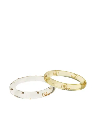 CHLOÉ THE CHLOÉ PLAGE BANGLE BRACELETS (SET OF TWO)