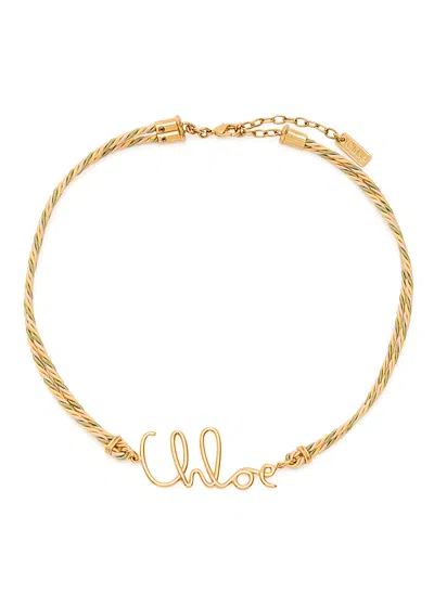 Chloé Chloe The  Plage Logo Necklace