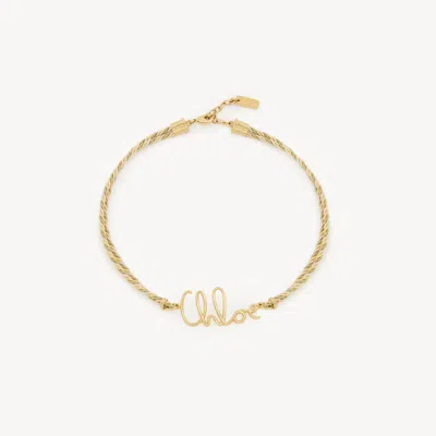 CHLOÉ THE CHLOÉ PLAGE NECKLACE BEIGE SIZE ONESIZE 100% BRASS