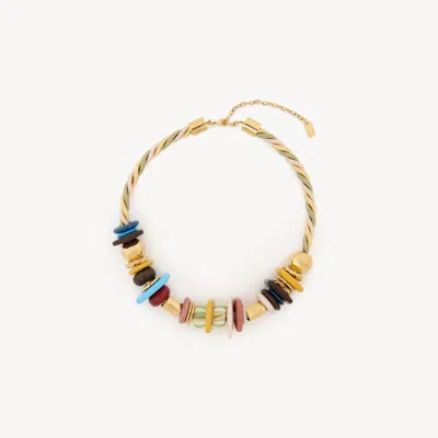 Chloé The  Plage Necklace Beige Size Onesize 100% Polyester