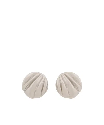 Chloé The  Pleats Earrings In Metallic