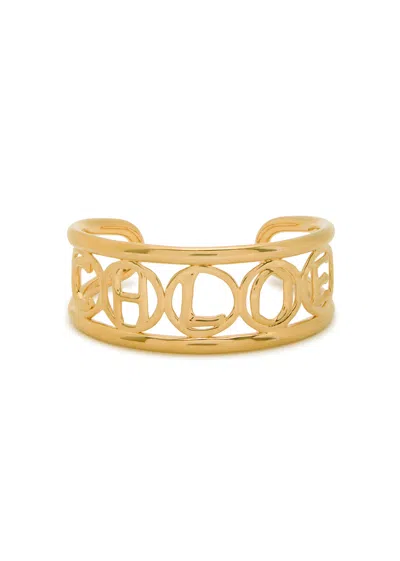 Chloé Chloe The  Script Cuff In Gold