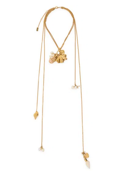 Chloé Chloe The  Shell Multi-chain Necklace In Gold