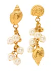 Chloé Chloe The  Shells Asymmetric Drop Earrings In Gold