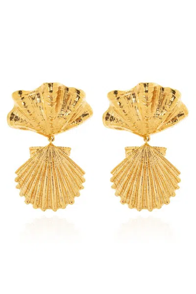 Chloé Chloe The  Shells Drop Earrings In Gold