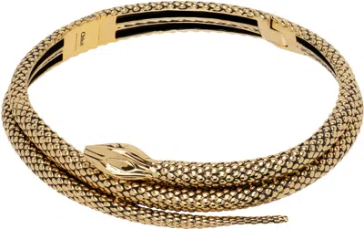 Chloé 'the  Snake' Necklace In Gold