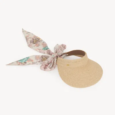 Chloé The  Visor In Raffia Beige Size Onesize 100% Raffia