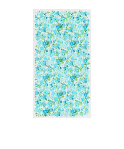 Chloé The Chloe Wild Flowers Pareo In Cotton Voile In Blue