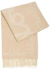 CHLOÉ CHLOE THE ICONIC LOGO-JACQUARD WOOL SCARF