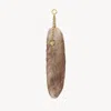 Chloé The Treasure Tails Charm In Shearling Beige Size Onesize 100% Lambskin In Brown
