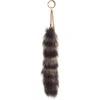 Chloé The Treasure Tails Genuine Shearling Bag Charm In Gray