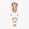 Chloé The Treasure Tails Scarf In Shearling In Neutral