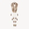 Chloé The Treasure Tails Scarf In Shearling Beige Size Onesize 100% Ovis Aries Shearling, Farmed, Coo Spai In Sand