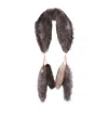 Chloé The Treasure Tails Scarf In Shearling In Brown