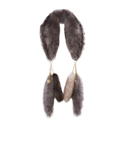 CHLOÉ THE TREASURE TAILS SCARF IN SHEARLING