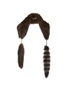 Chloé The Treasure Tails Scarf In Shearling In Brown