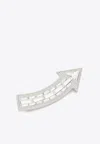 Chloé Thelma Arrow-shaped Brooch In Palladium
