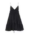 Chloé Silk Camisole Mini Dress In Black