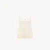 Chloé Thin-strap Tank Top In Superfine Wool Knit In Neutral