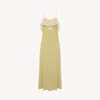 Chloé Chloe Lace-trim Silk-georgette Maxi Dress In Multi