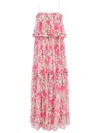 Chloé Chloe Floral Print Ruffled Silk-chiffon Maxi Dress In Multi