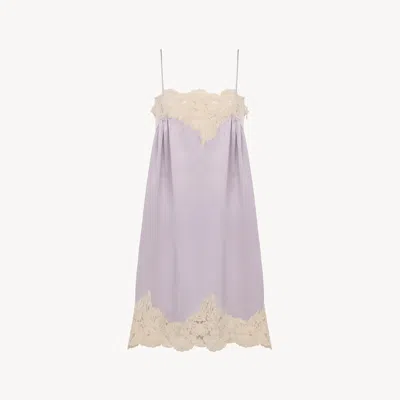 Chloé Thin-strap Mini Dress In Washed Silk Satin In Multi