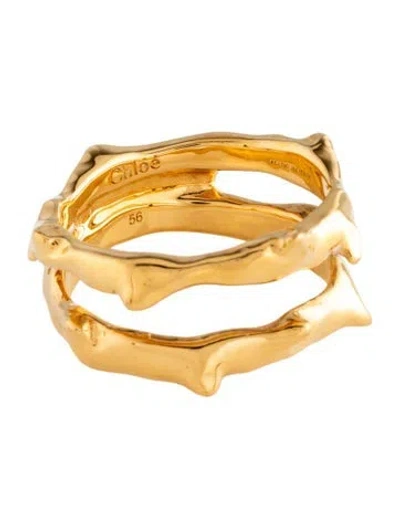 Pre-owned Chloé Thorn Band Ring In Multi