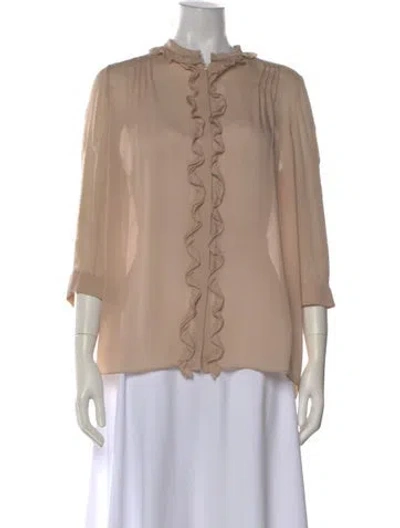 Pre-owned Chloé Three-quarter Sleeve Blouse In Neutral