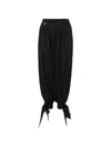 Chloé Chloe Women Pantaloni Fluidi A Pieghe In Charmeuse Di Seta In Black