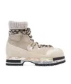 Chloé Tie Hiking Boots In Nude